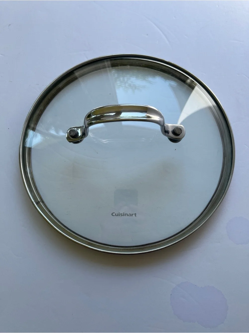 Cuisinart 8 Inch Glass Replacement Lid Pot Pan Cover Stainless Steel Rim